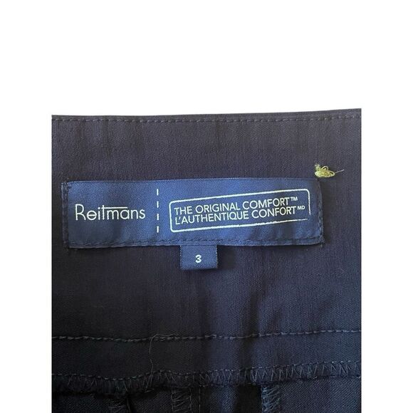 Reitmans Women's Navy  Blue Straight Bermuda Pants Shorts Pull On Size 3 NWOT - Picture 7 of 8